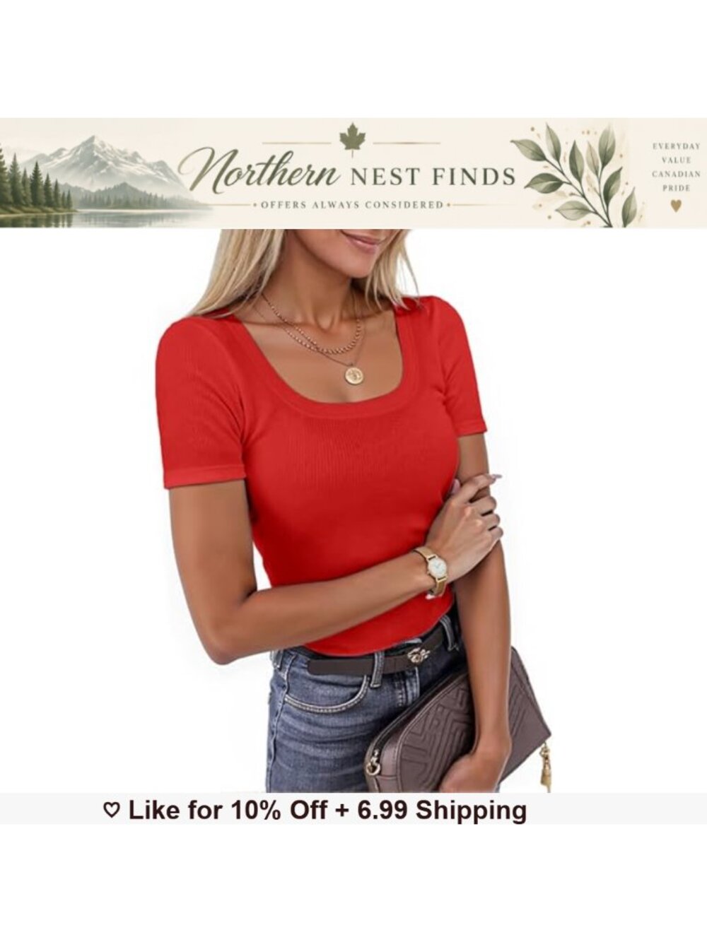 Women Long Sleeve Scoop Neck Rib Knit Slim Fit Basic Tee Workout Top